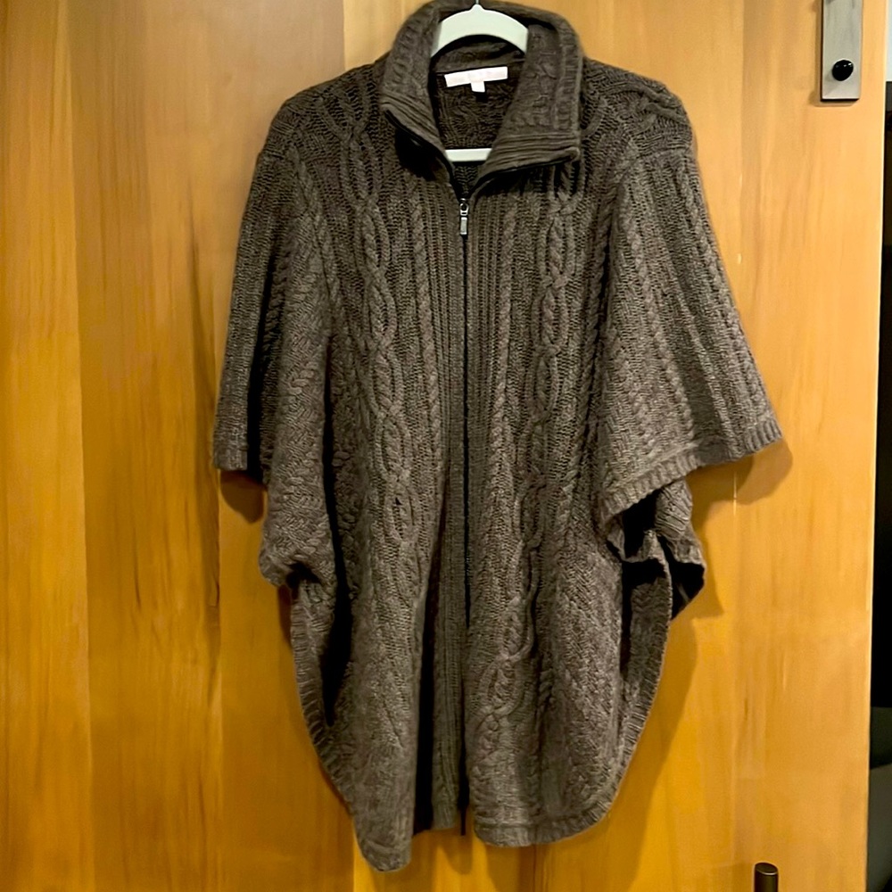 The cashmere project - zip pull over / poncho - Womens small